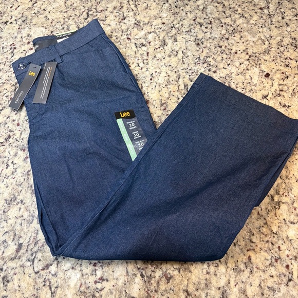 Lee Pants - Lee Women's Indigo Blue Mid Rise Regular Fit Trousers